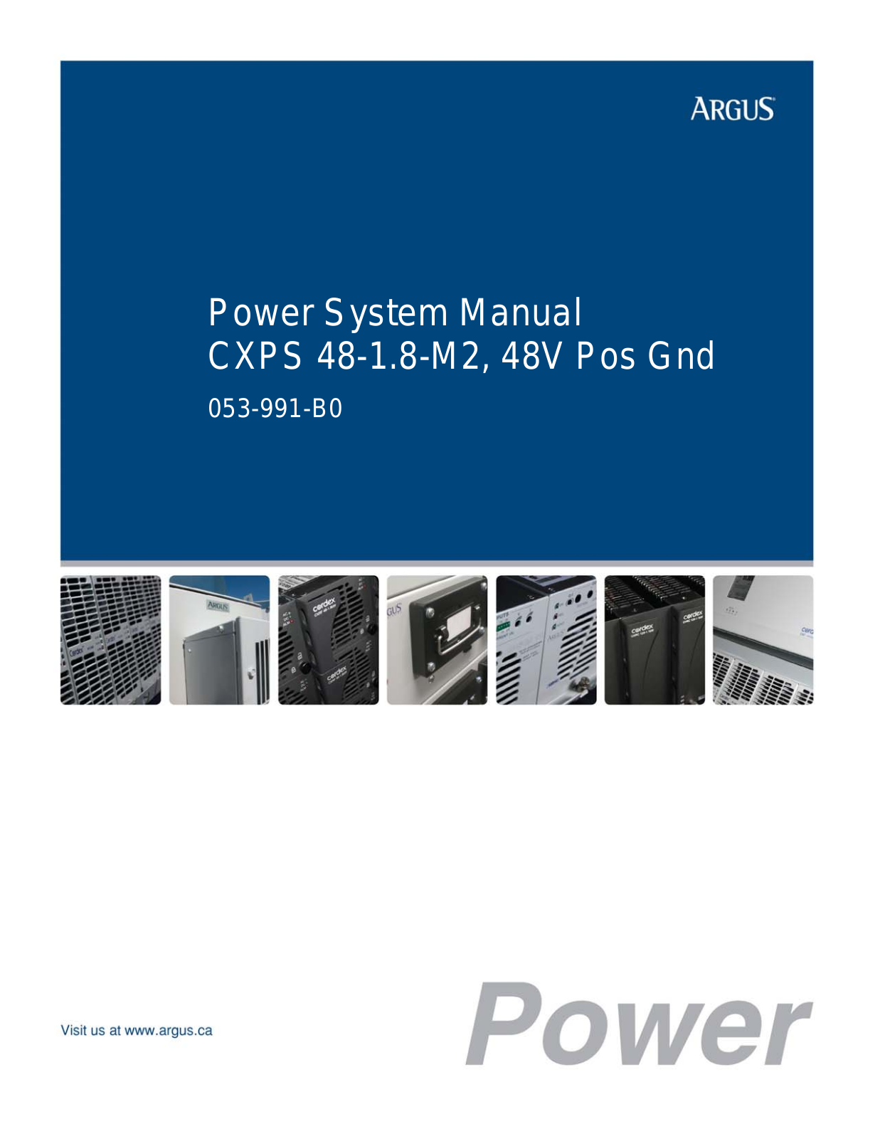 Alpha CXPS 48-1.8-M2, 48V Pos Gnd User Manual