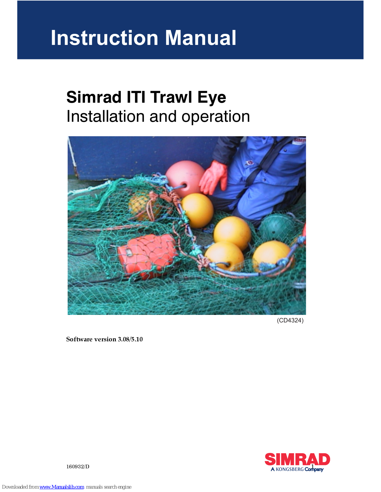 Simrad ITI TRAWL EYE - REV D, ITI TRAWL EYE User Manual