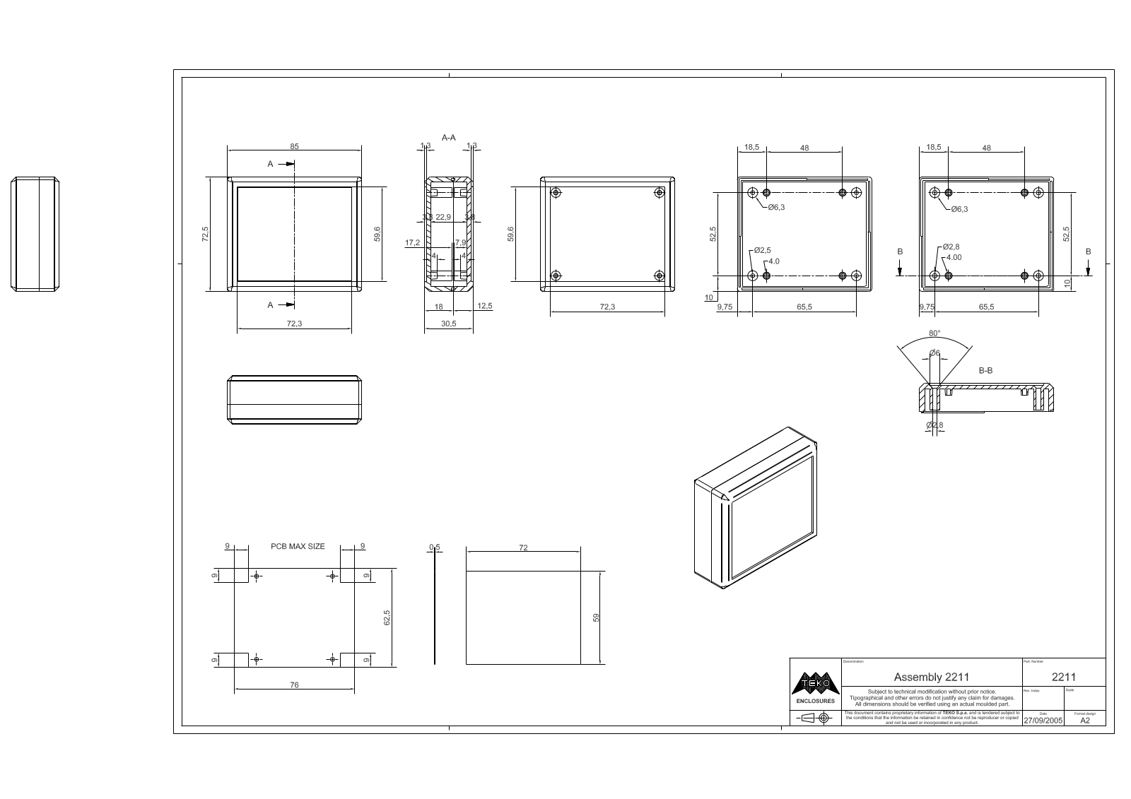 TEKO 2211.9 Datasheet - ManualMachine.com