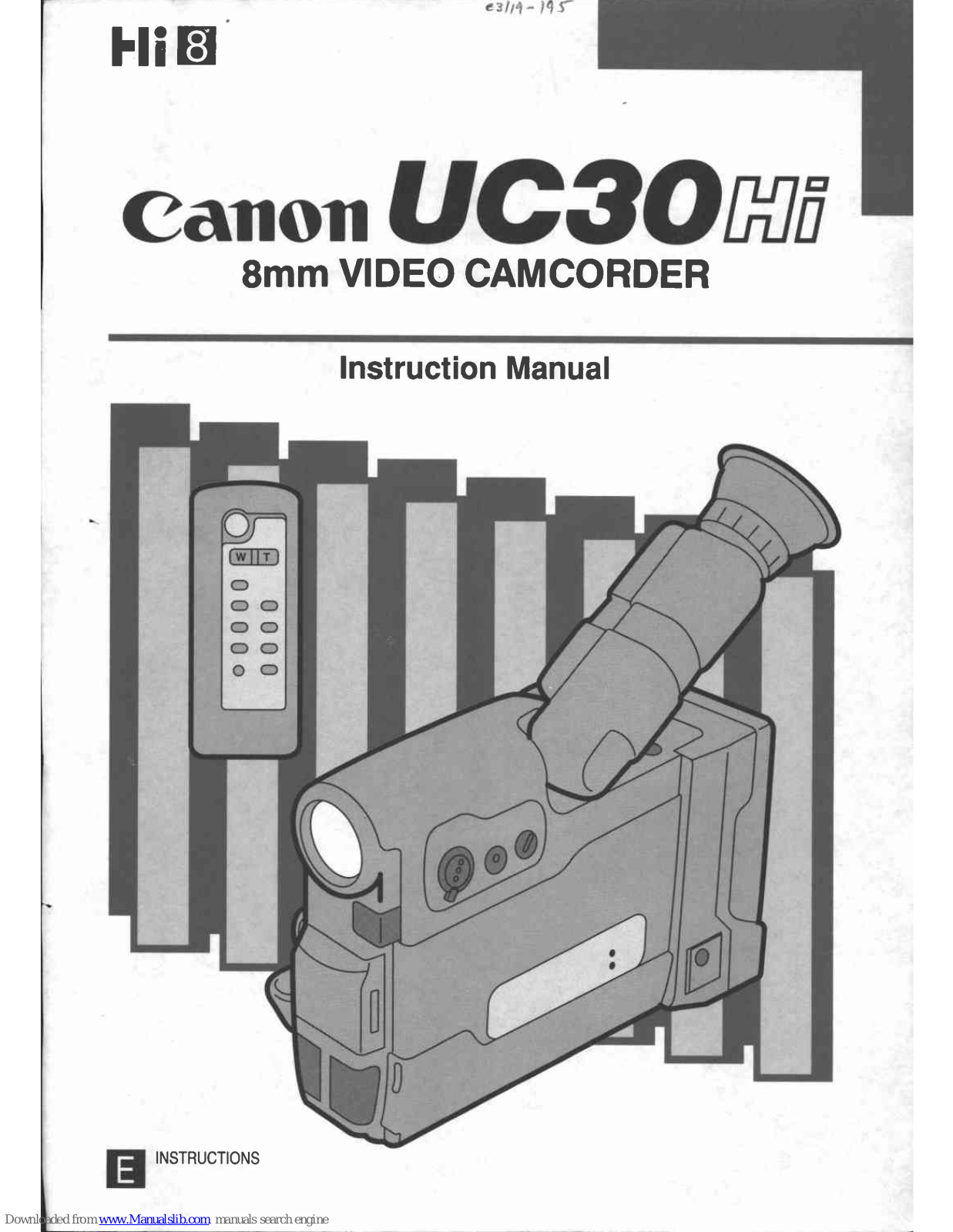 Canon UC 30 Hi Instruction Manual