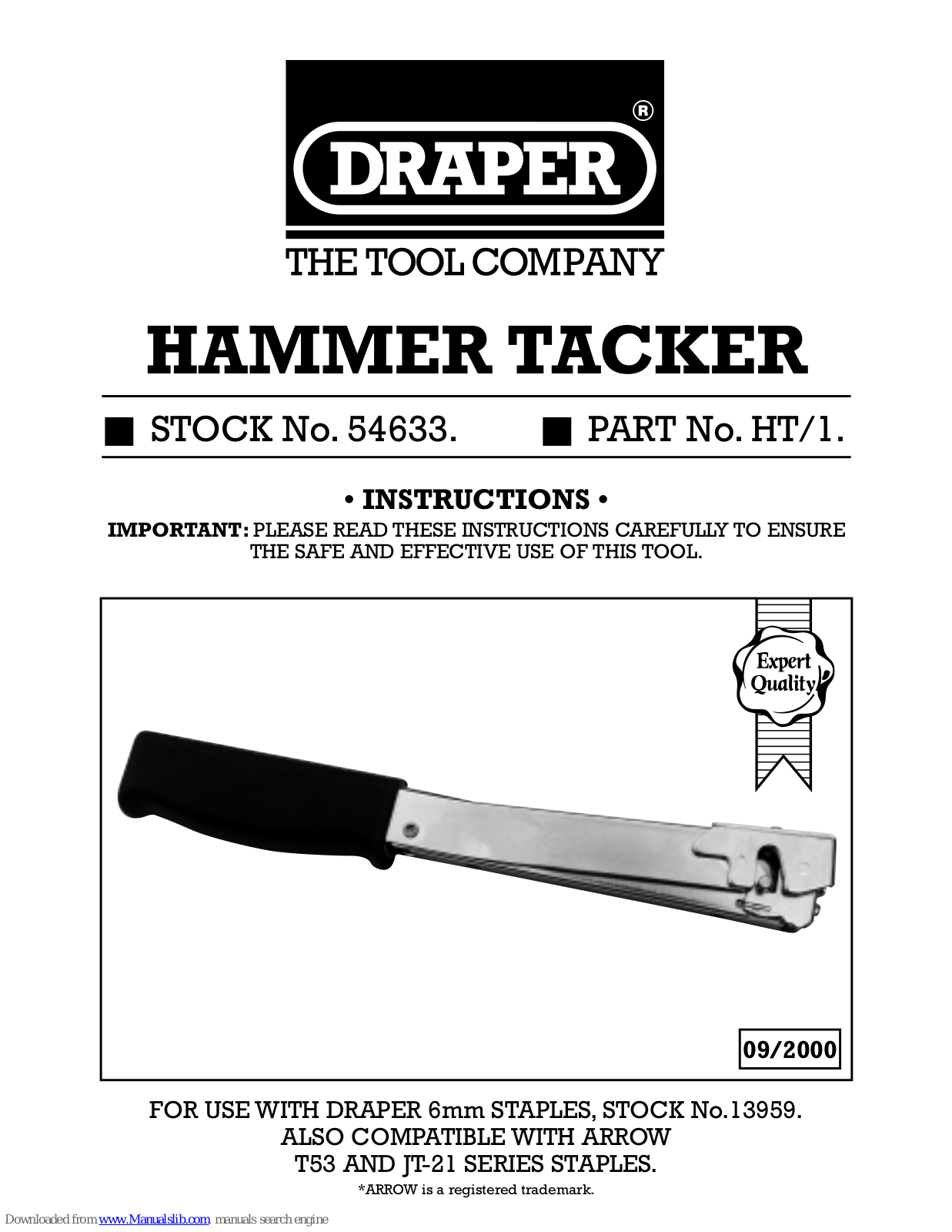 Draper HT/1 Instructions Manual - ManualMachine.com
