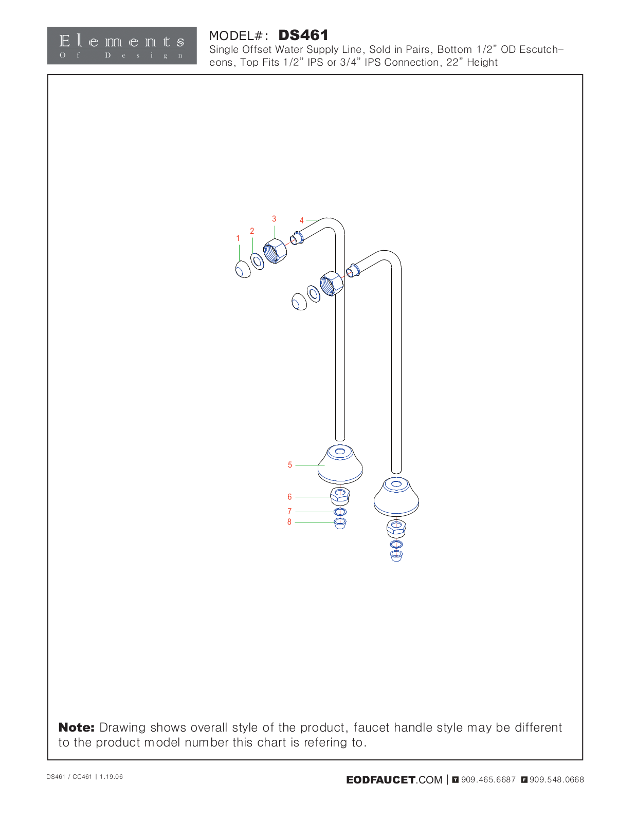 Elements of Design EDE3127 Service Parts - ManualMachine.com