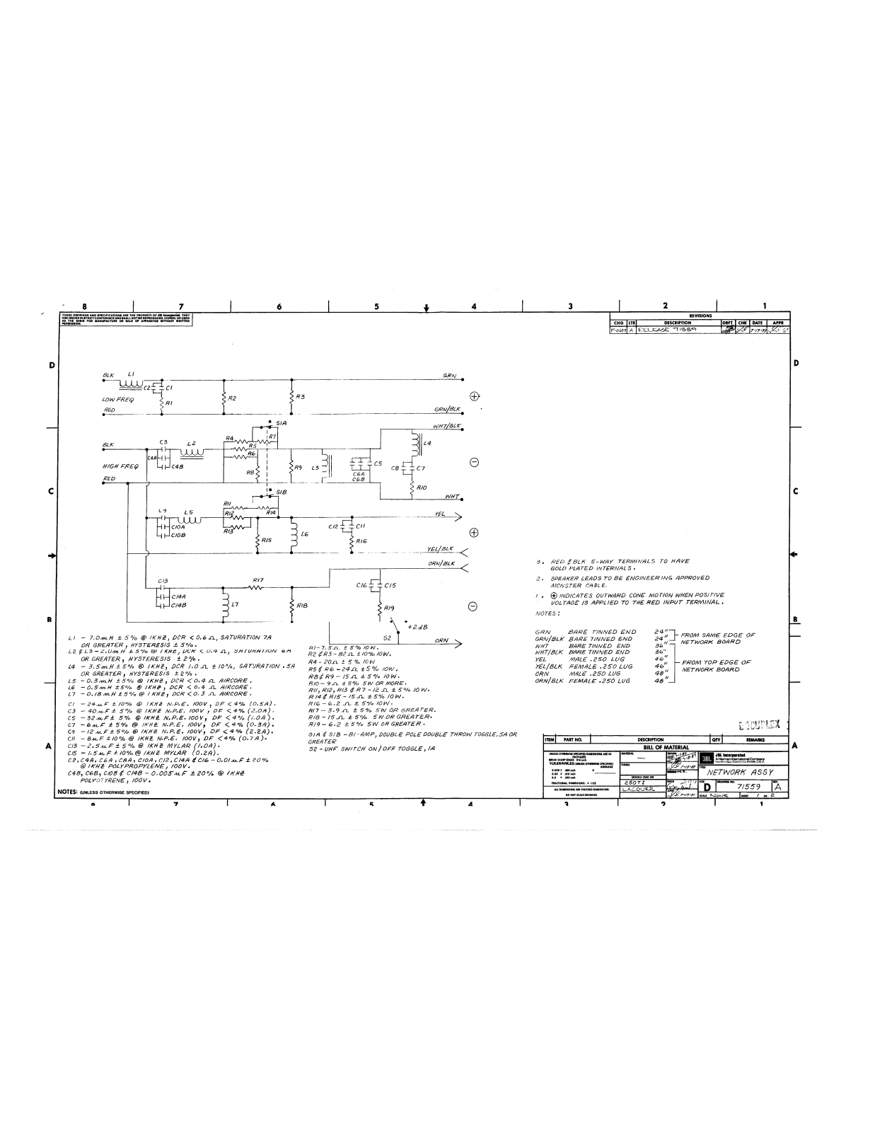 JBL 250-TI Schematic