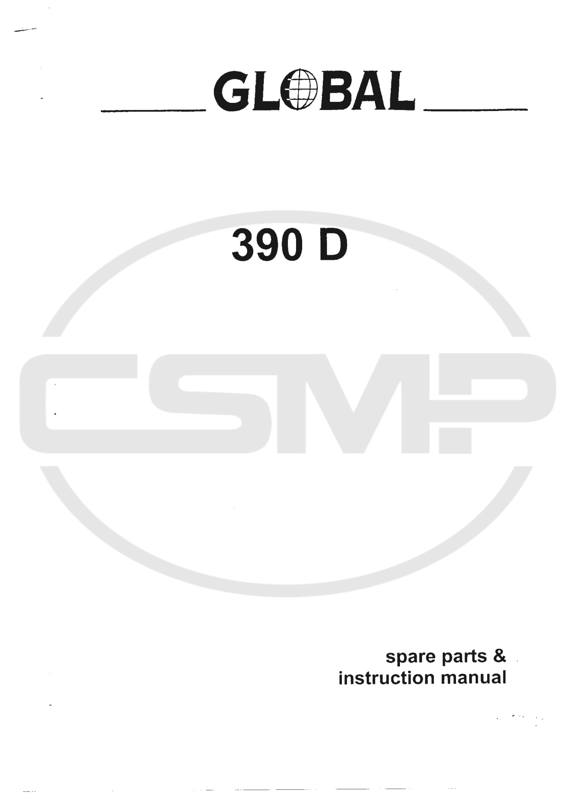 Global 390-D Parts Book