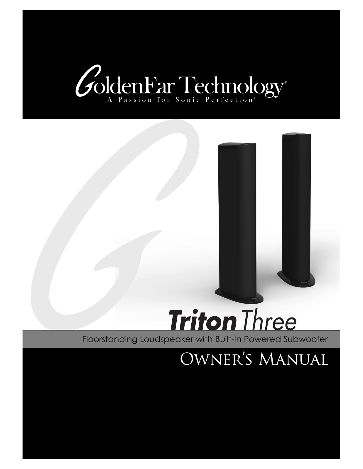 GoldenEar Triton Three User Manual