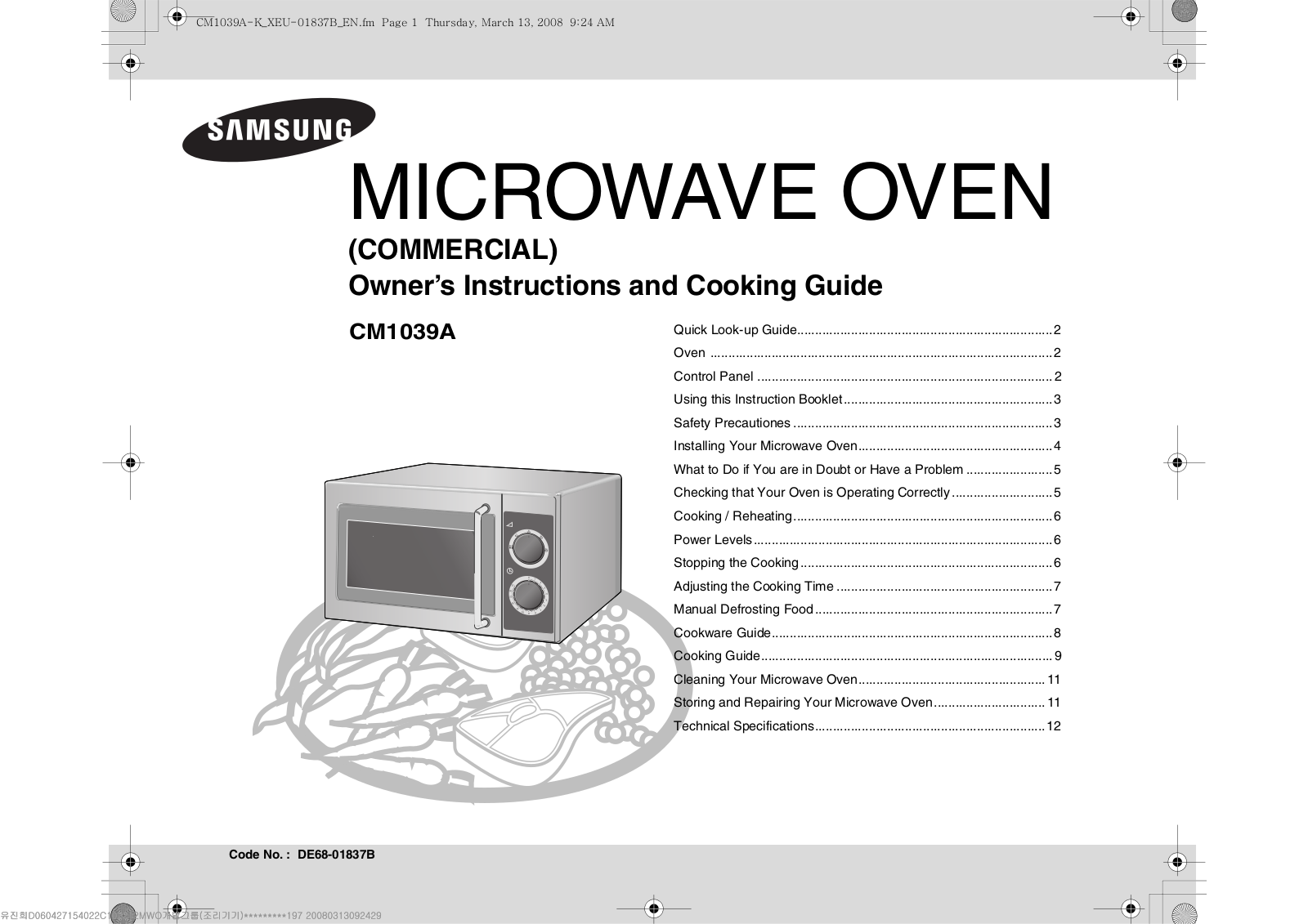 SAMSUNG CM1039A-K User Manual