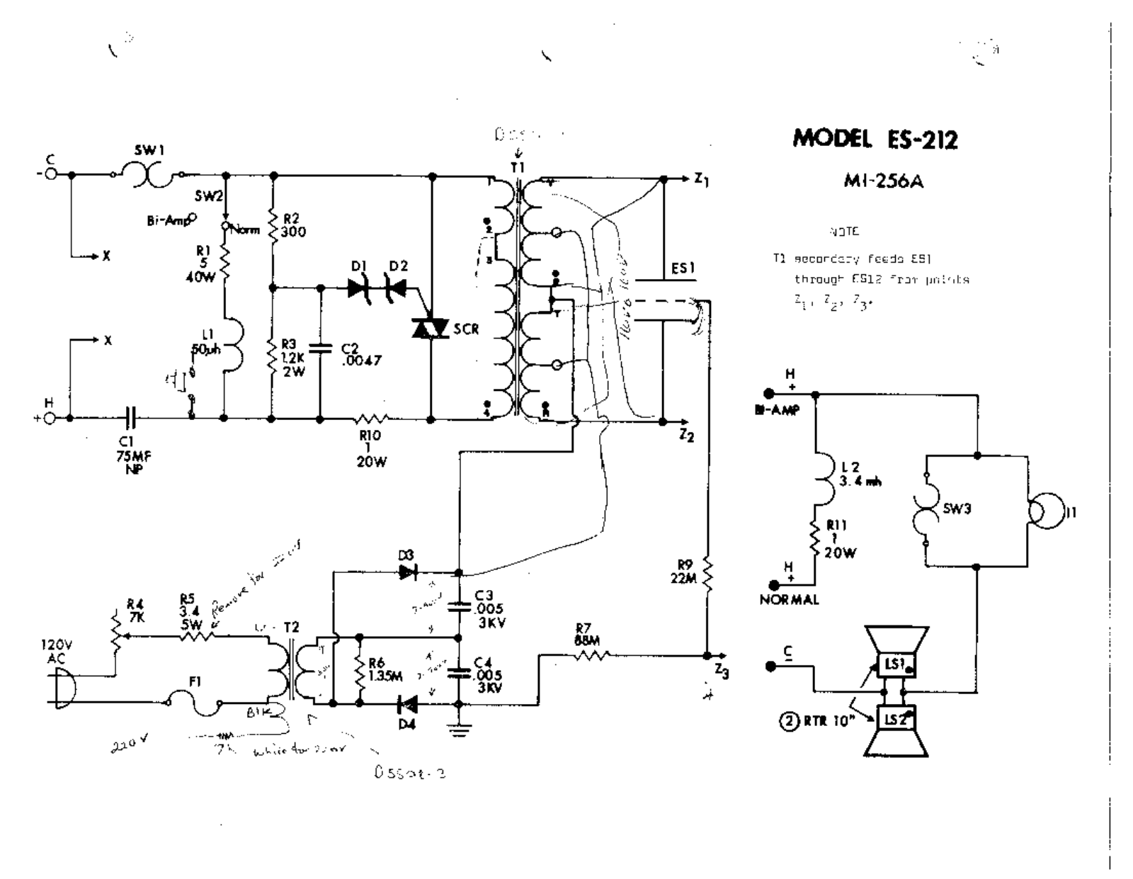 Crown ES-212 Schematic