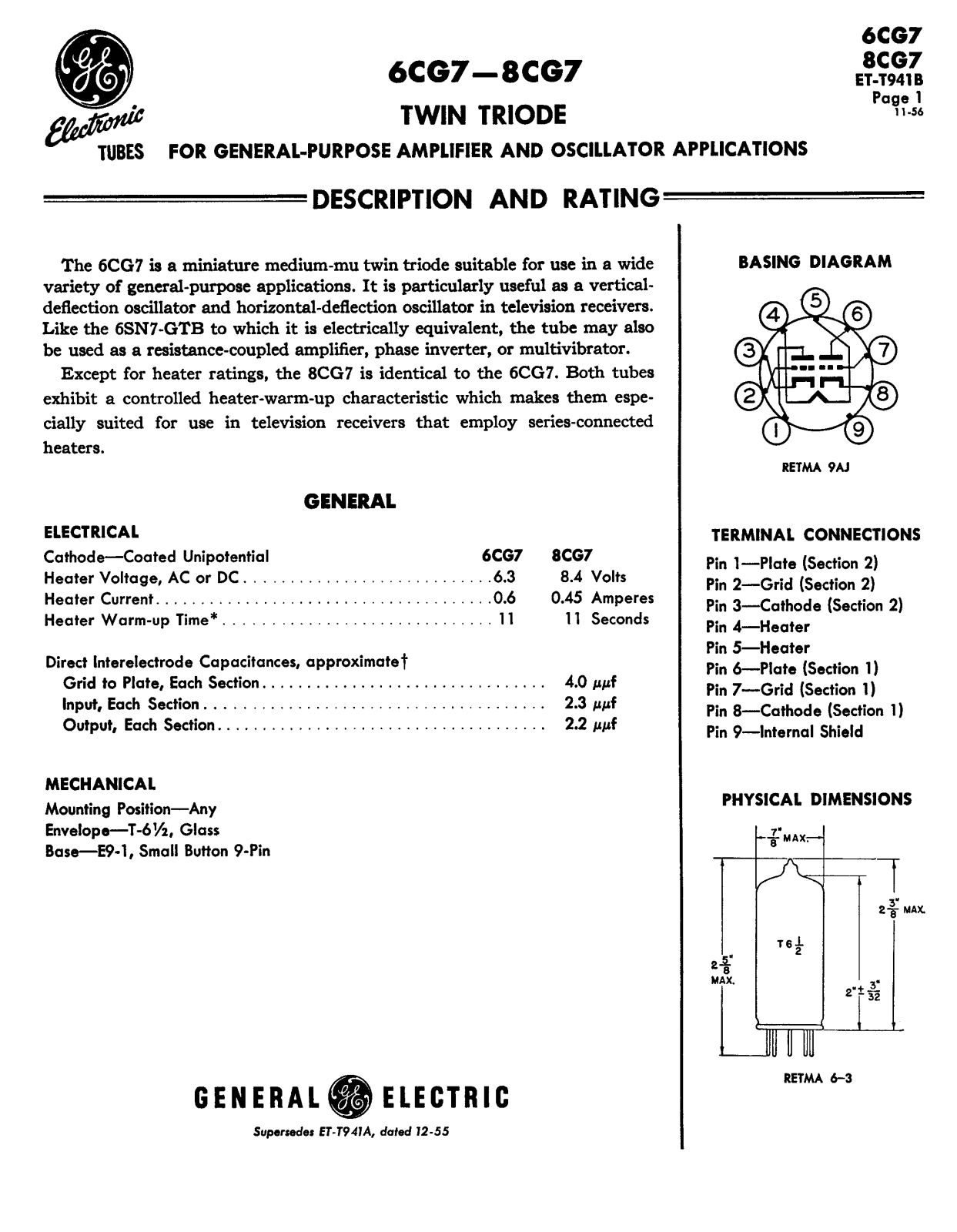 Philips 6cg7 DATASHEETS