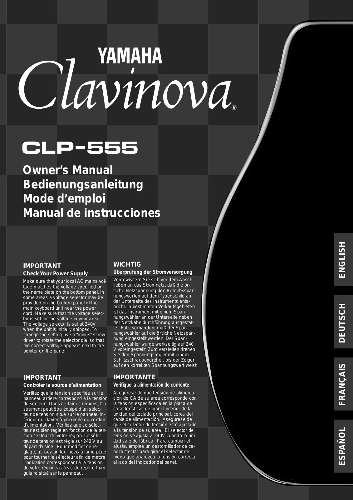 Yamaha CLP-555 User Manual