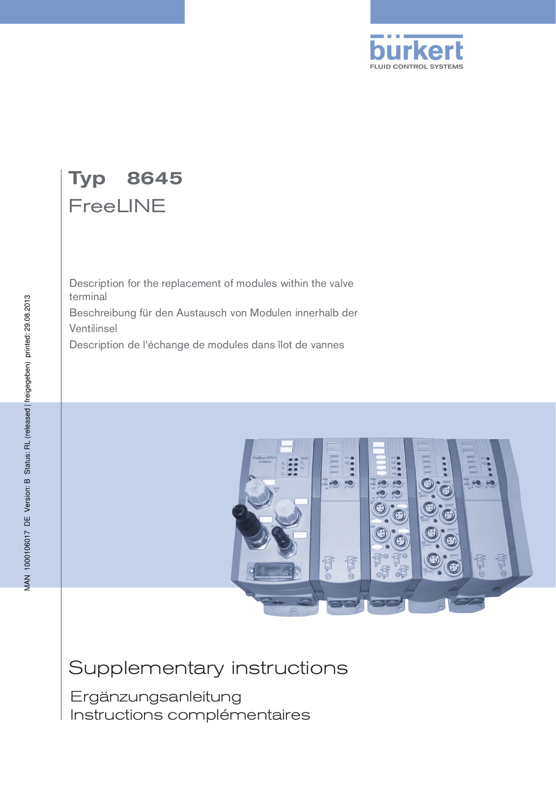 Burkert 8645 User Manual