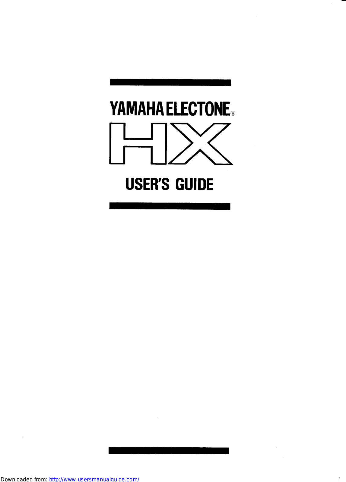 Yamaha Audio HX-5, HX-3, HX-1 User Manual