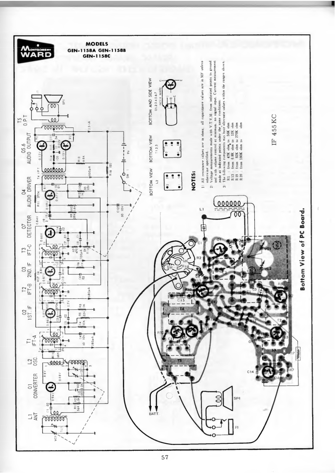 Montgomery GEN-1158A, GEN-1158B, GEN-1158C Schematic