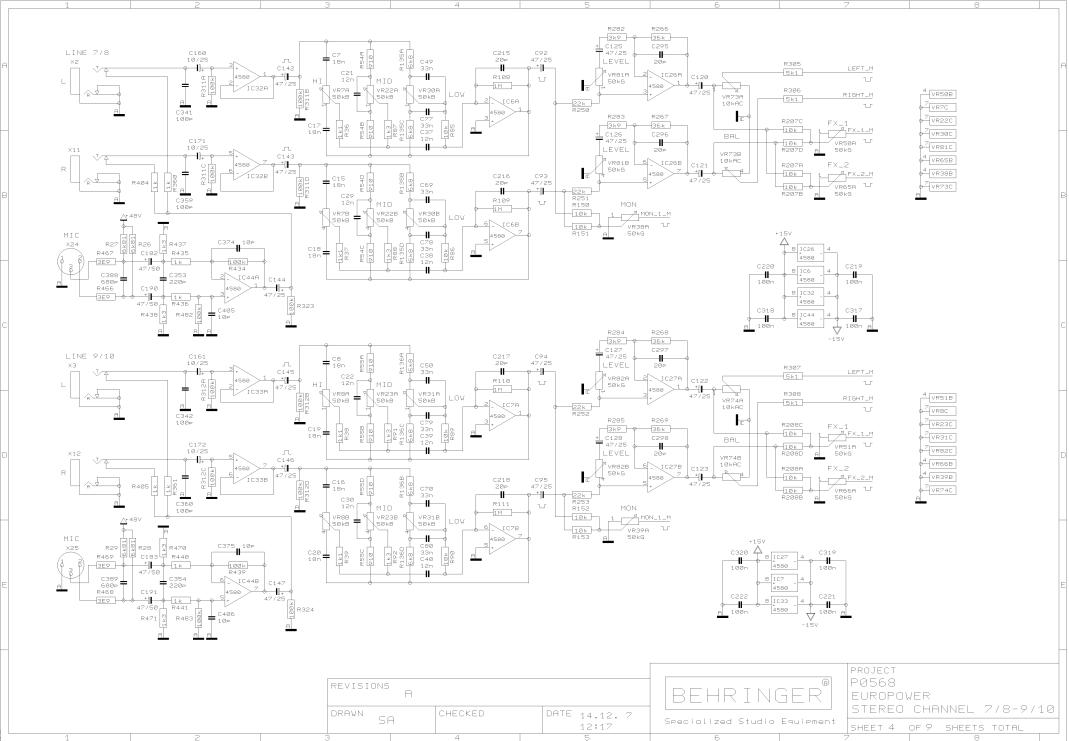 Behringer pmp1280s schematic