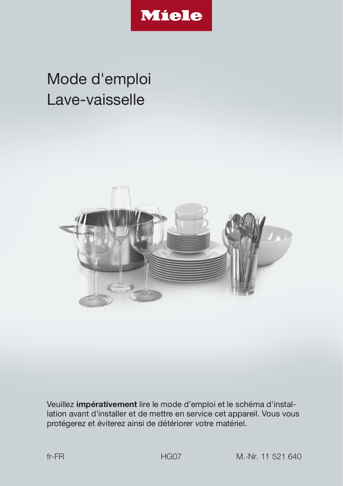 Miele G 5260, G 5262, G 5265, G 5267, G 5272 User Manual - ManualMachine.com