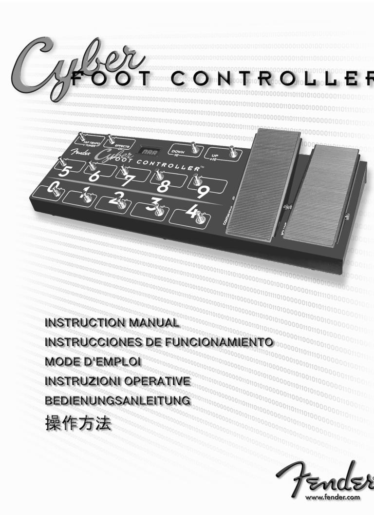 Fender Cyber-Foot-Controller Operation Manual