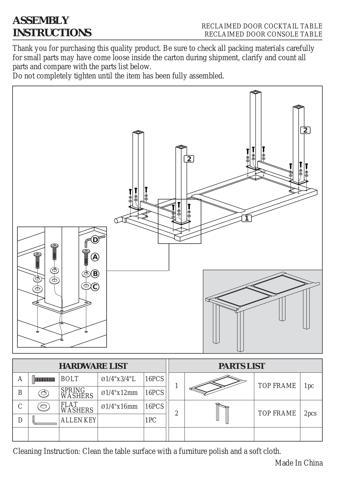 Foundstone W006636708 Assembly Instructions - ManualMachine.com