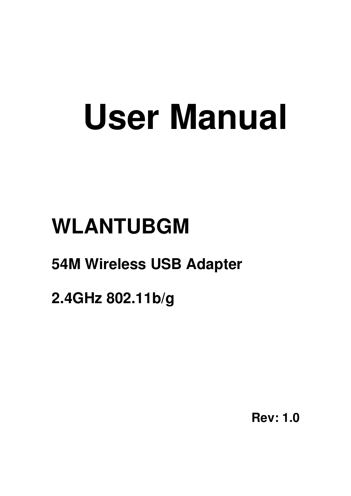 Chung Nam Electronics WLANTUBGM Users Manual