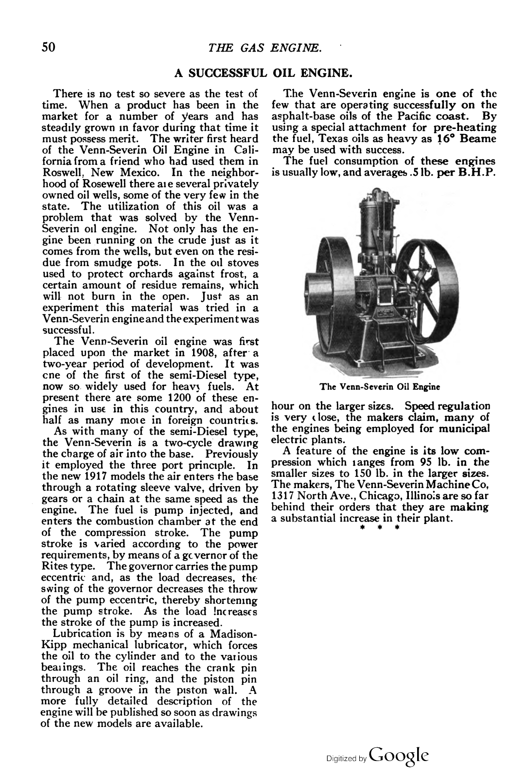 Venn-Severin Machine A Successful Oil Engine Other - ManualMachine.com