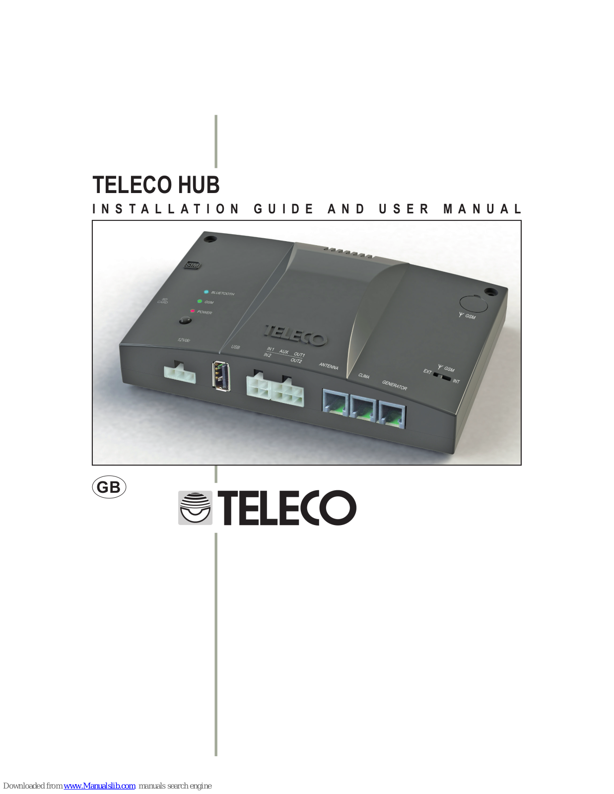 Teleco TIG3000B, TIG3000G, TIG3000D Installation Manual