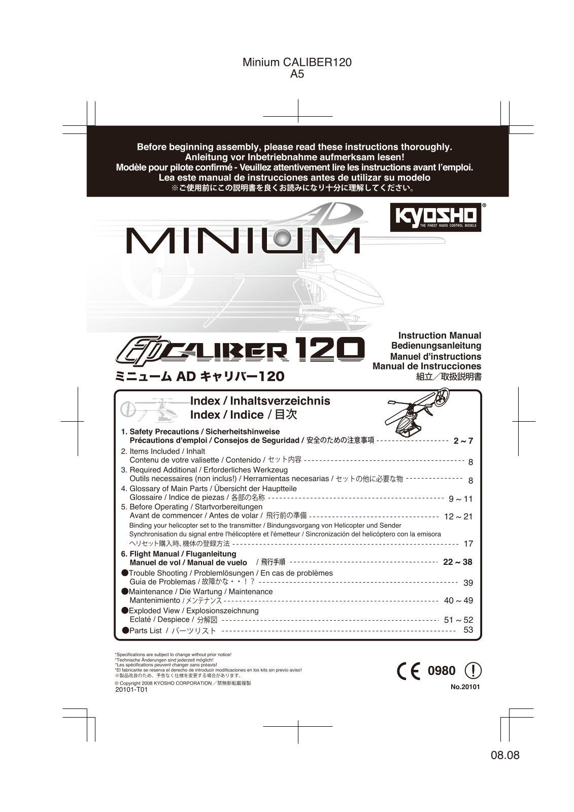 Kyosho EP CALIBER 120 User Manual