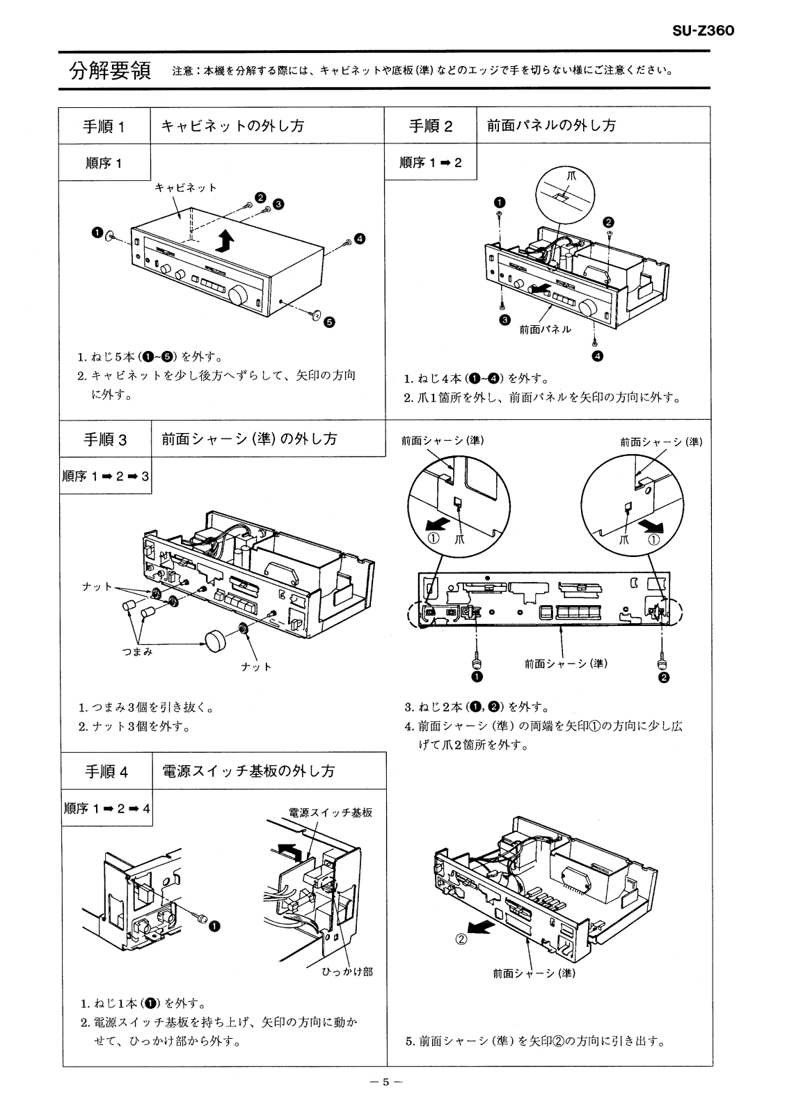 Technics SUZ-360 Service manual