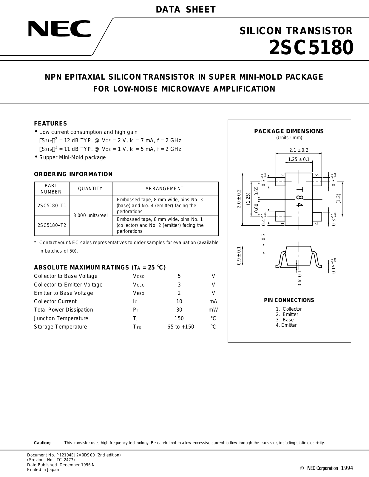 NEC 2sc5180 Datasets - ManualMachine.com