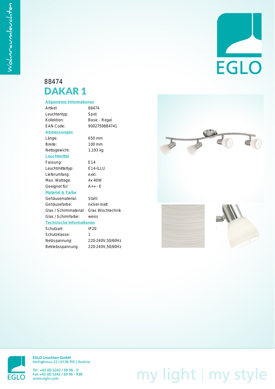 Eglo 88474 Service Manual