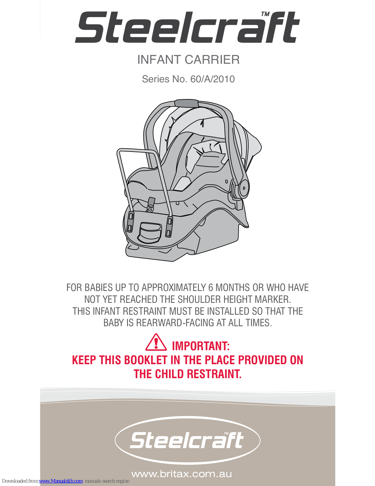 Britax Steelcraft Instructions For Use Manual