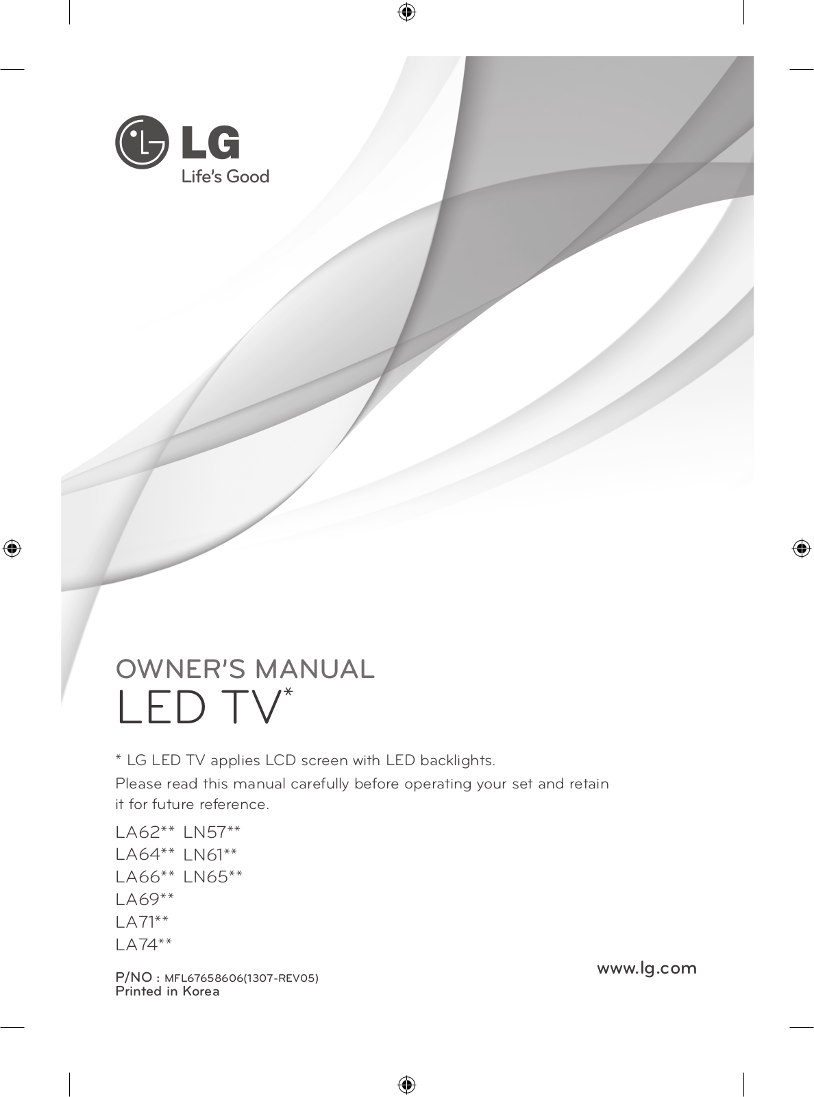 LG 60LA741V, 42LA690V, 32LA660V, 47LA660V Owner’s Manual