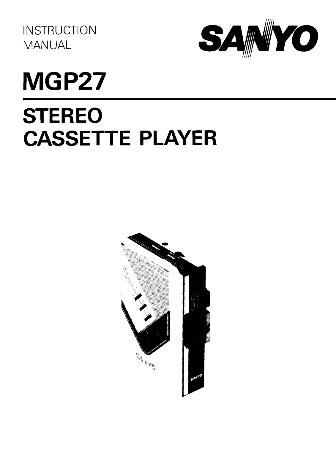 Sanyo MGP27 Instruction Manual