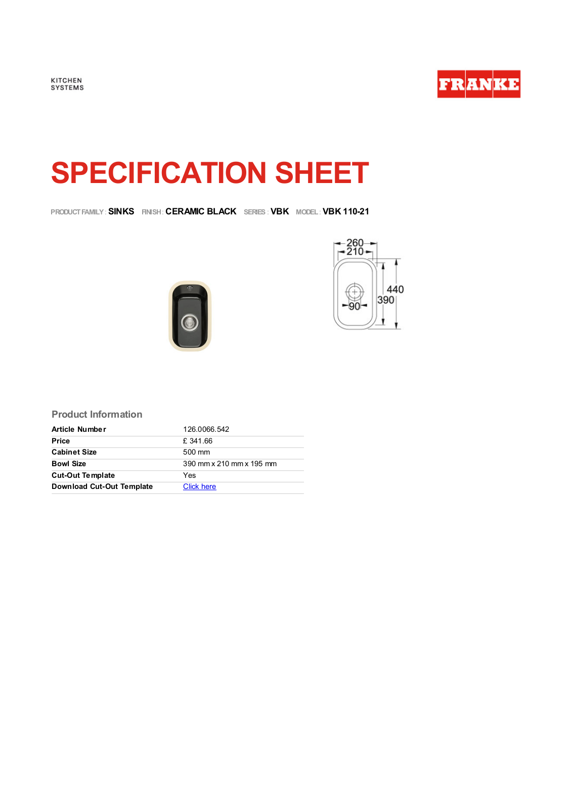 Franke Foodservice VBK 110-21 User Manual