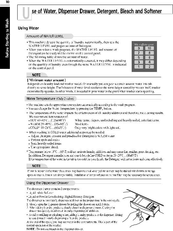 LG WFT1100 Owner’s Manual