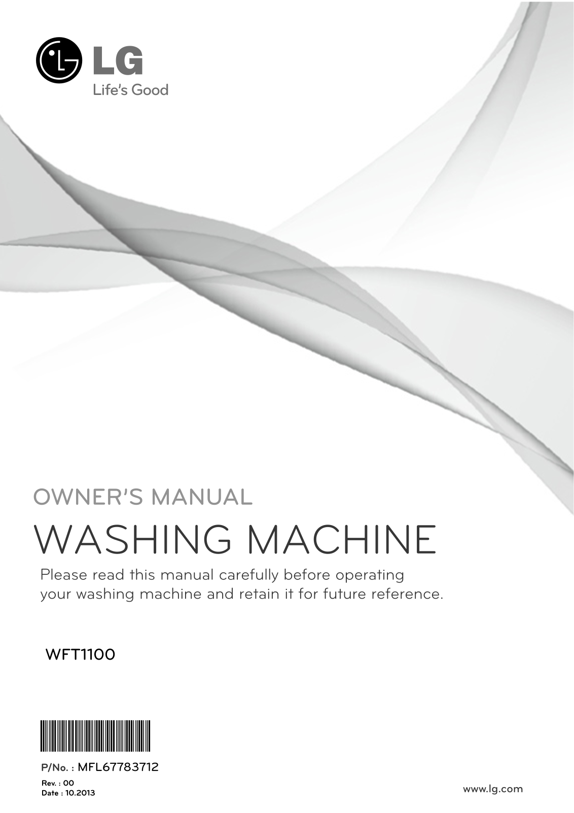 LG WFT1100 Owner’s Manual