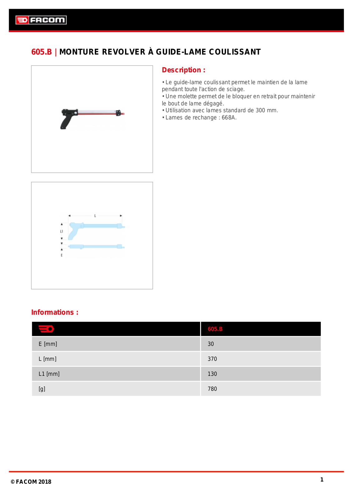 Facom 605.B Specification - ManualMachine.com