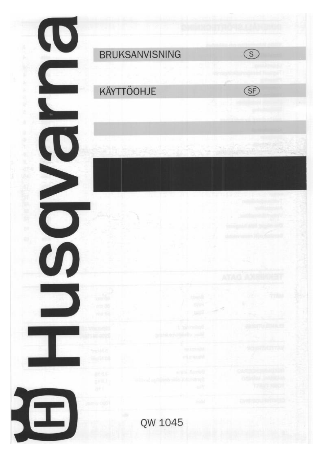 Husqvarna QW1045H User Manual