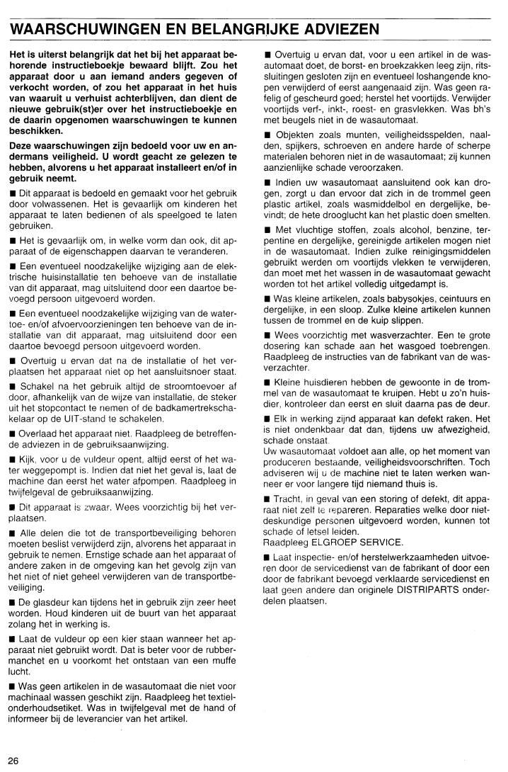 Zanussi FLS1003 User Manual