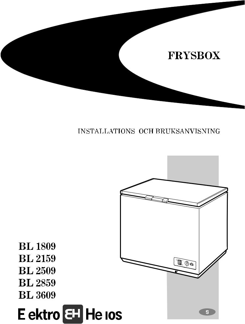 Elektro helios BL1809, BL2859, BL2509, BL3609, BL2159 Installation and operating  Manual