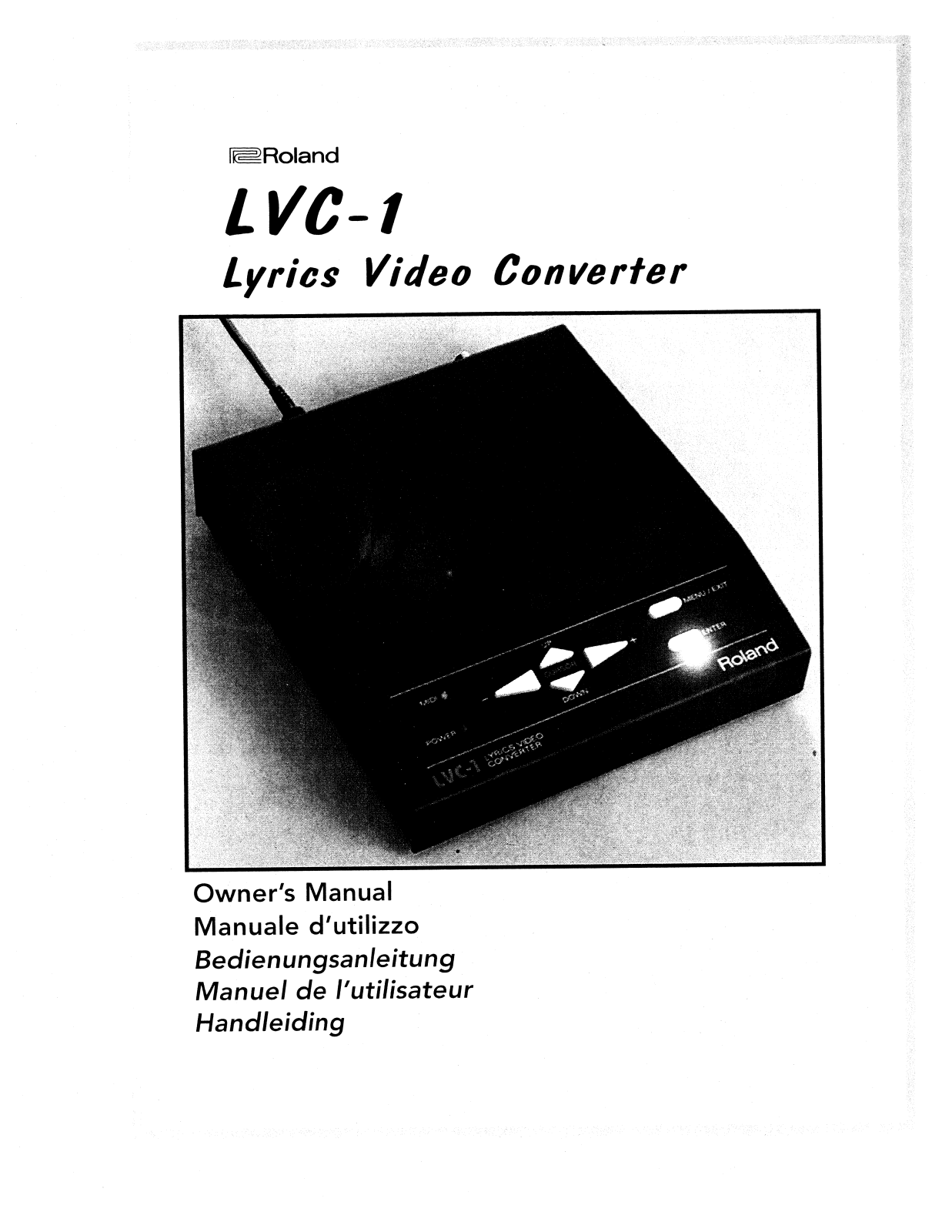 Roland LVC-1 User Manual