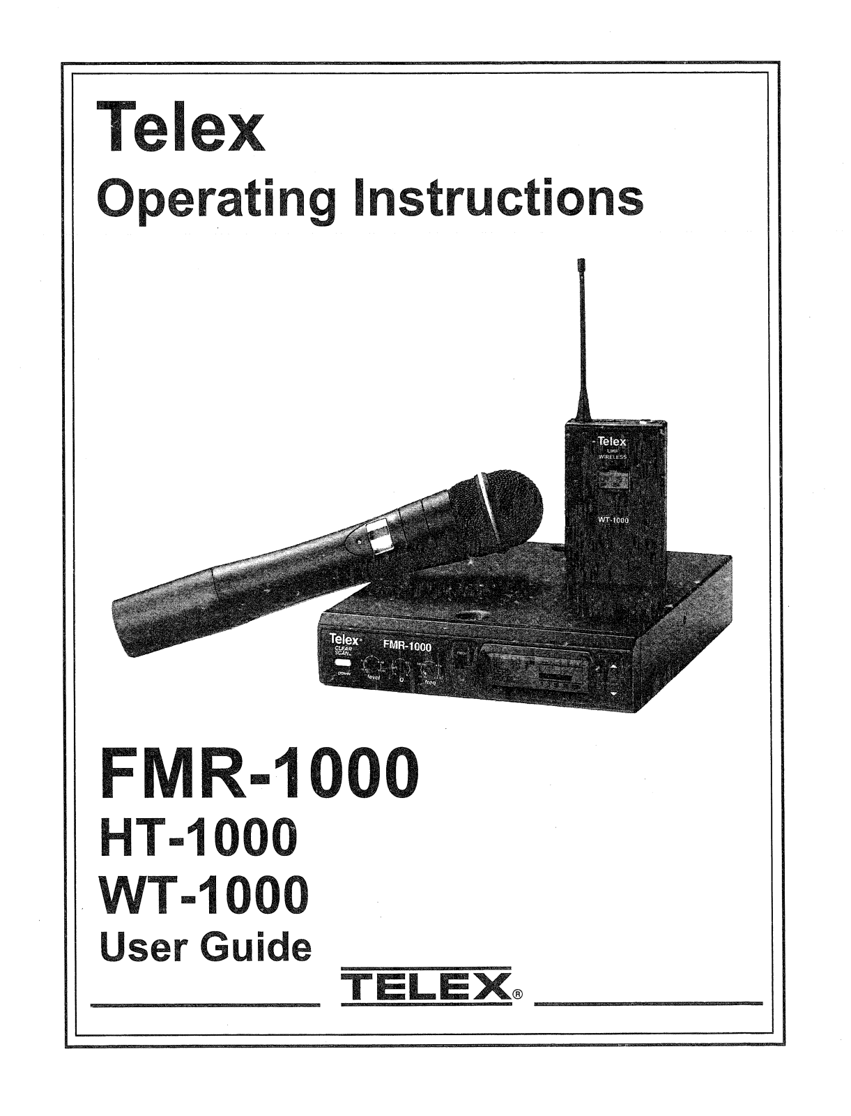 Electro-voice FMR-1000, HT-1000, WT-1000 User Manual