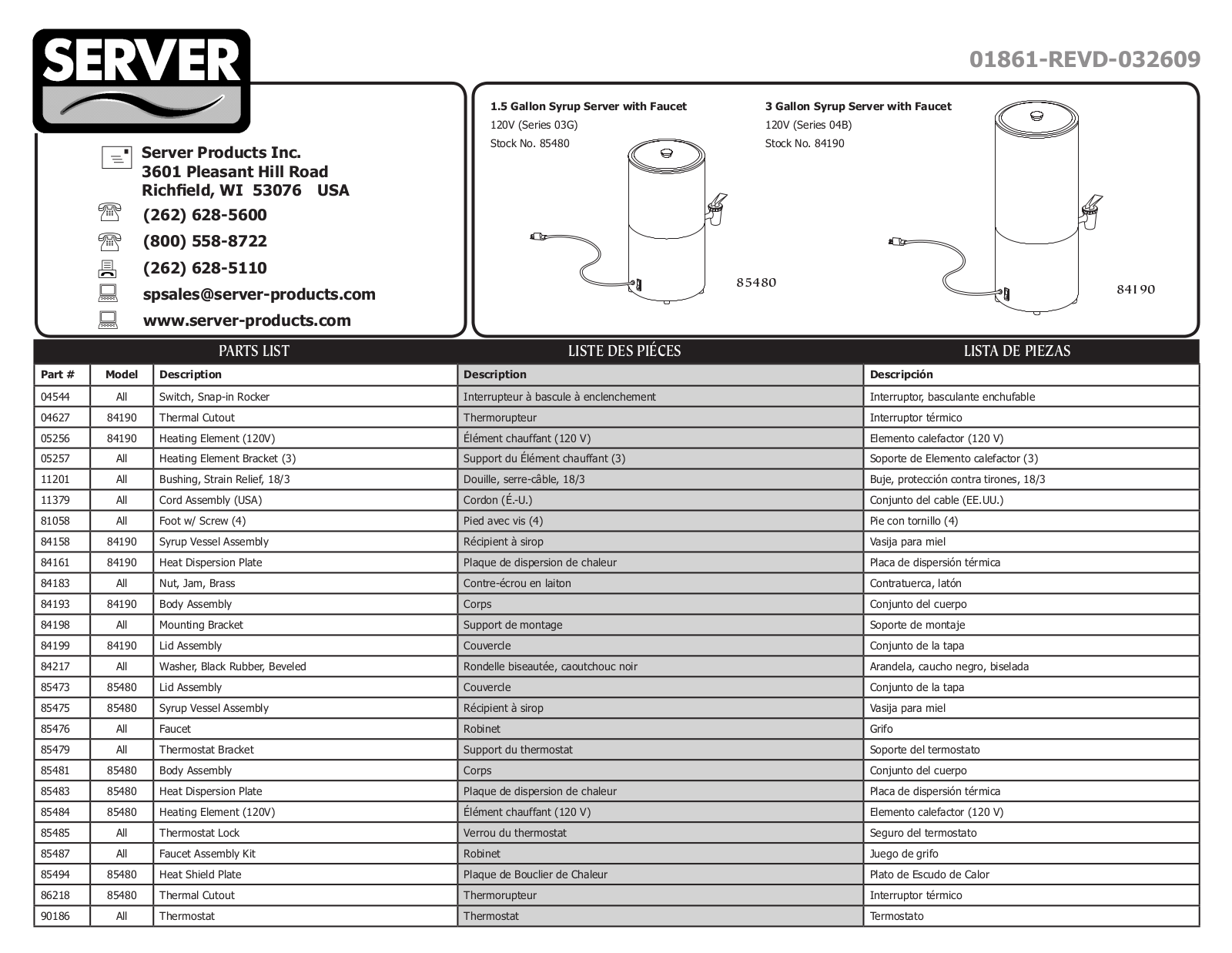 Server Products 84180 User Manual