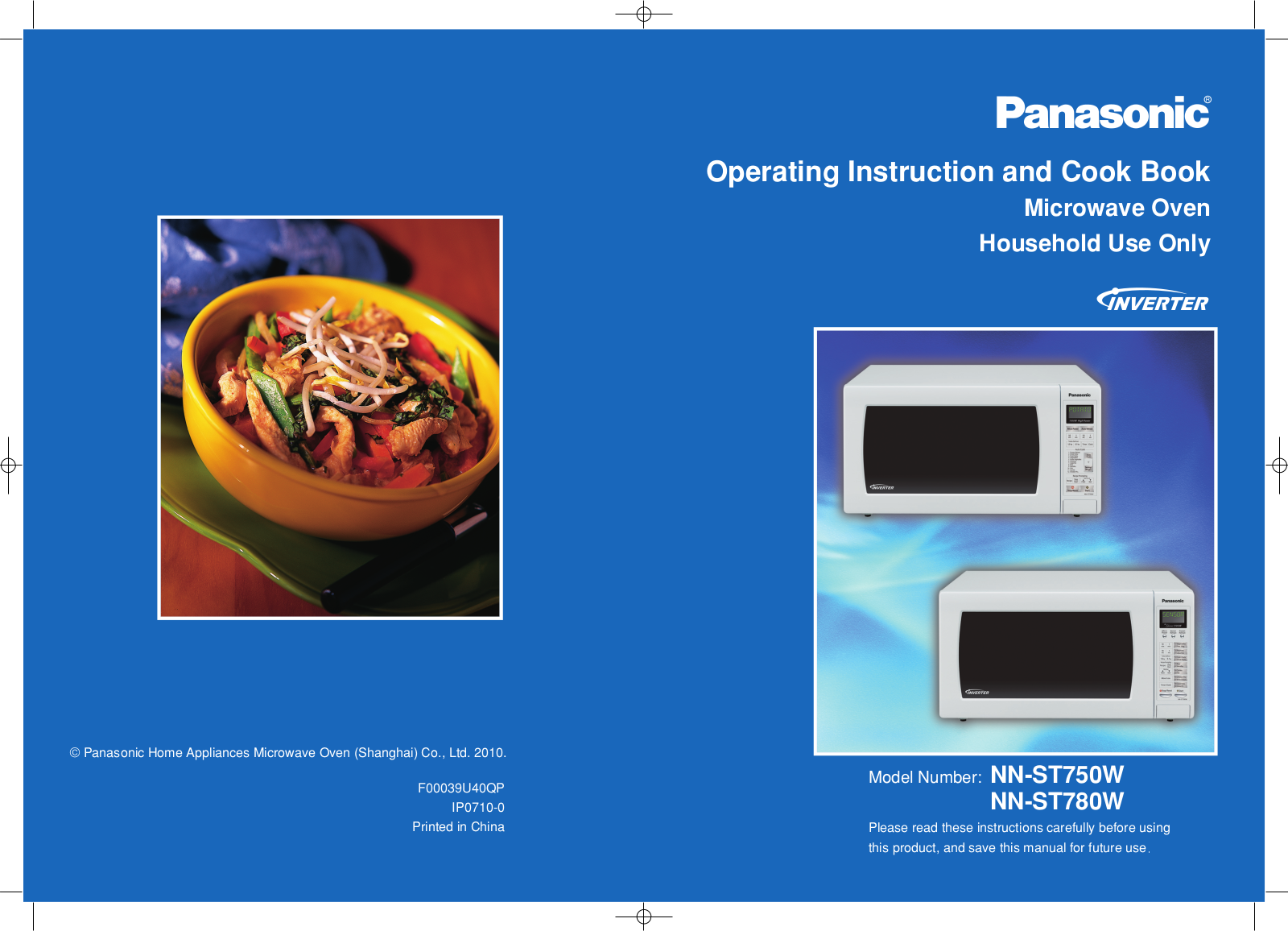 Panasonic NN-ST750W, NN-ST780W User Manual