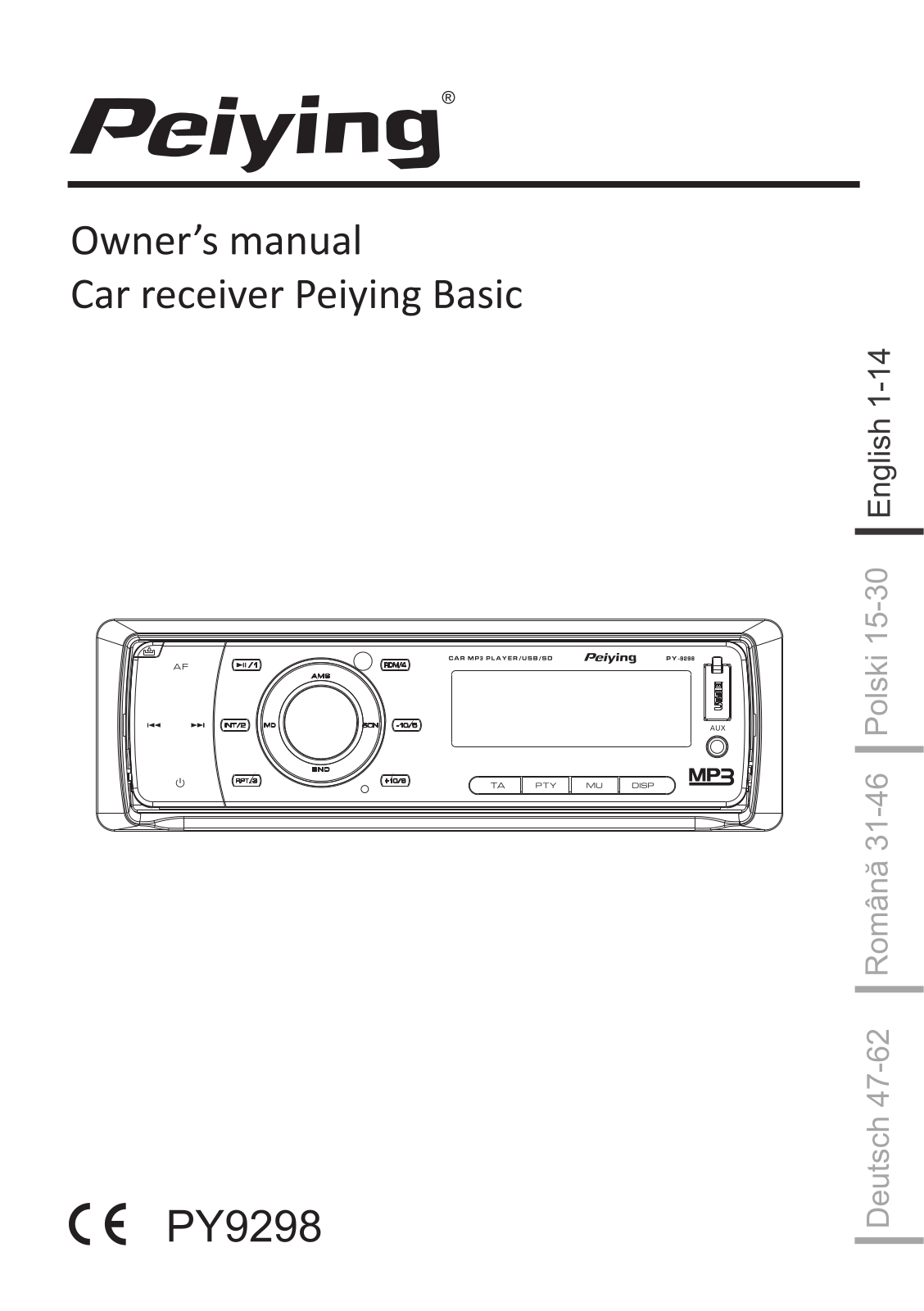 Peiying PY-9298 User Manual