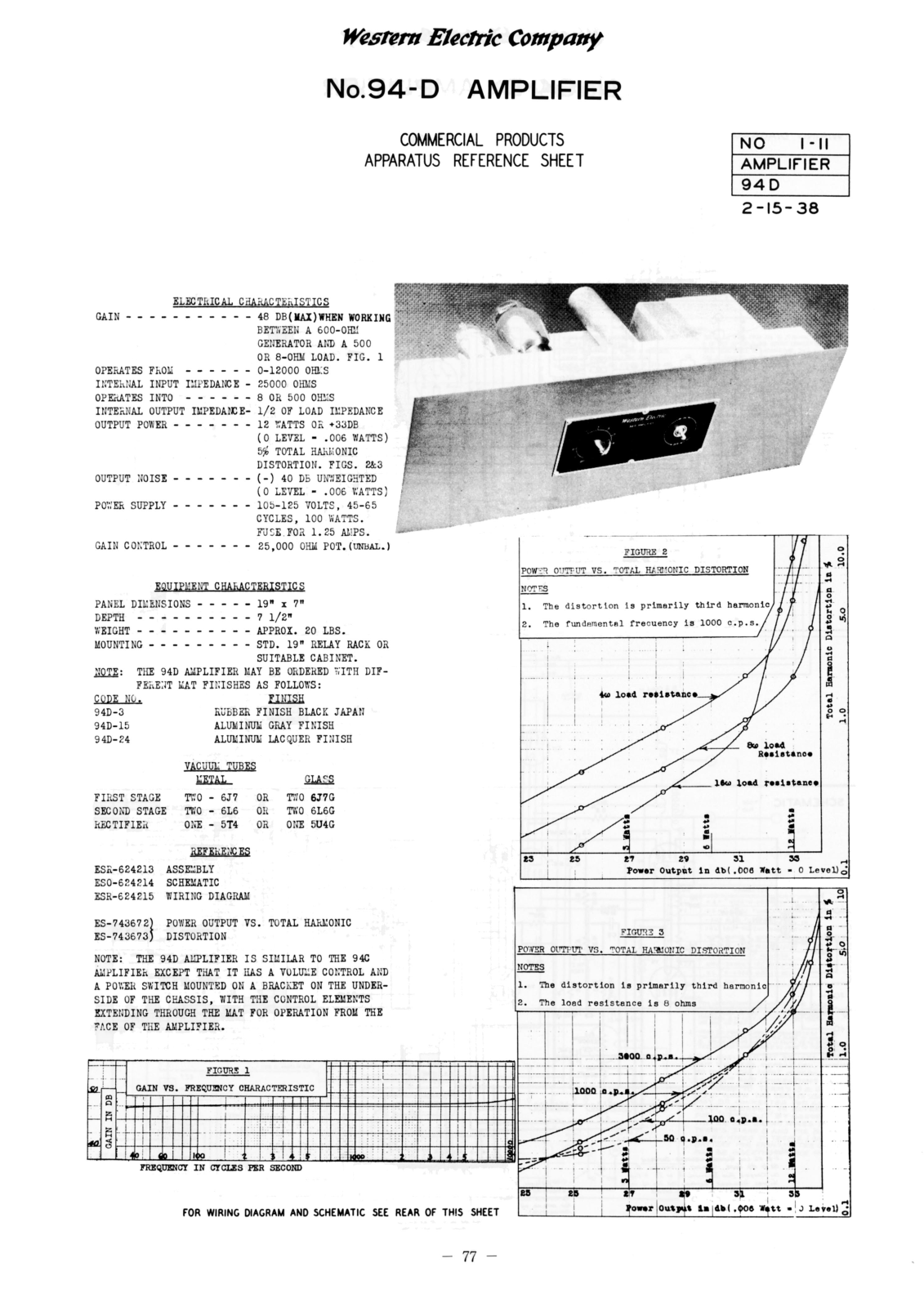 Western Electric 94-D Schematic