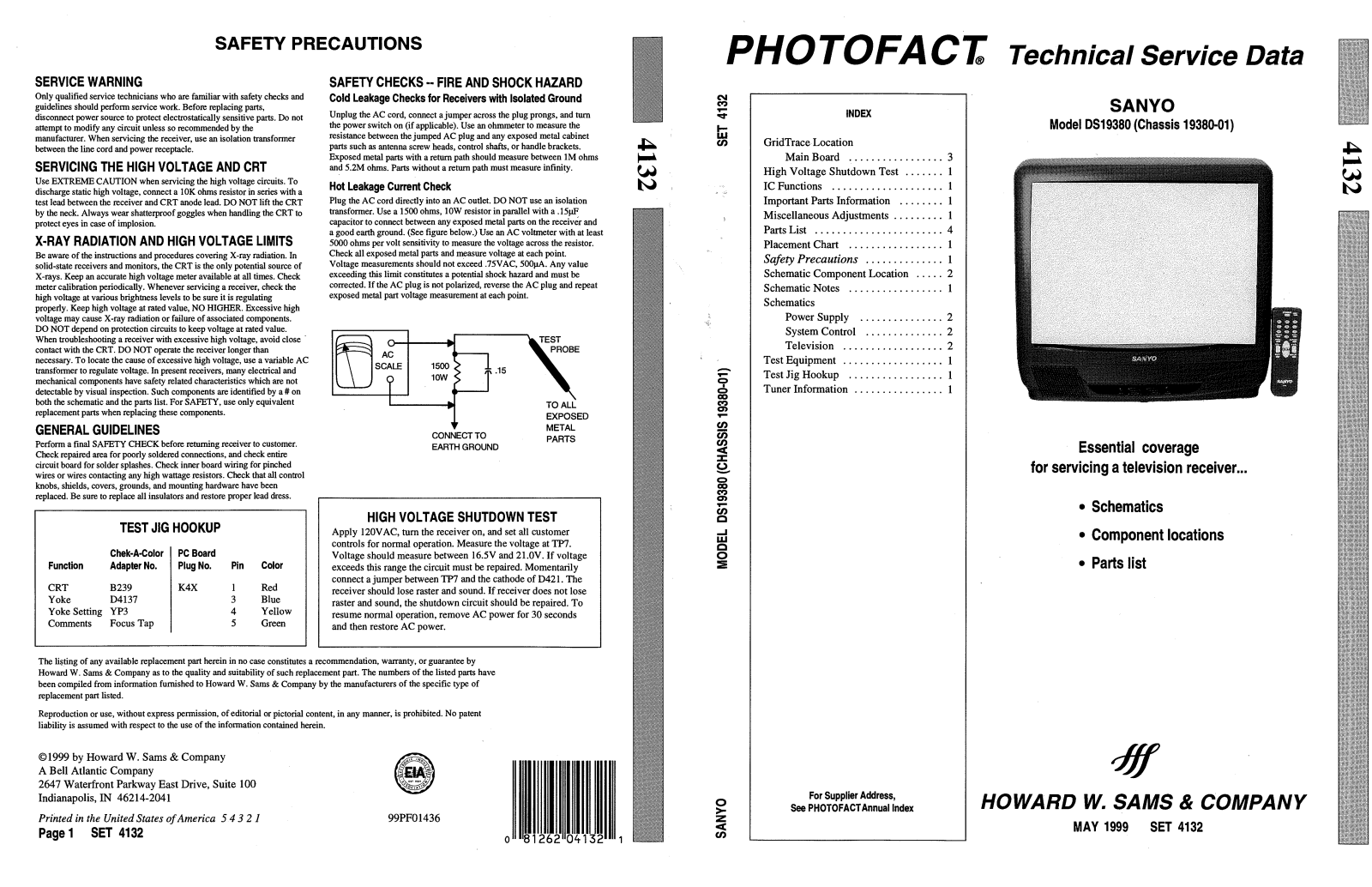 SANYO DS19380 Service Manual