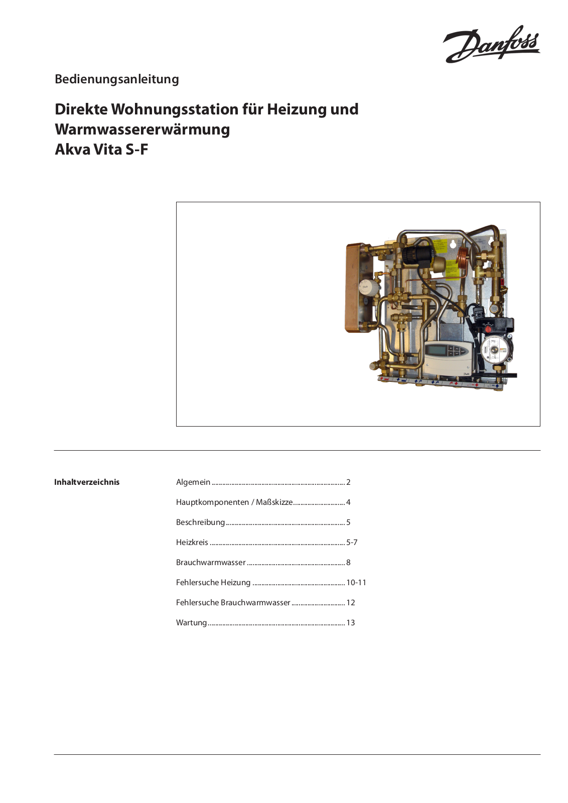 Danfoss Durchflusswassererwärmer Operating guide