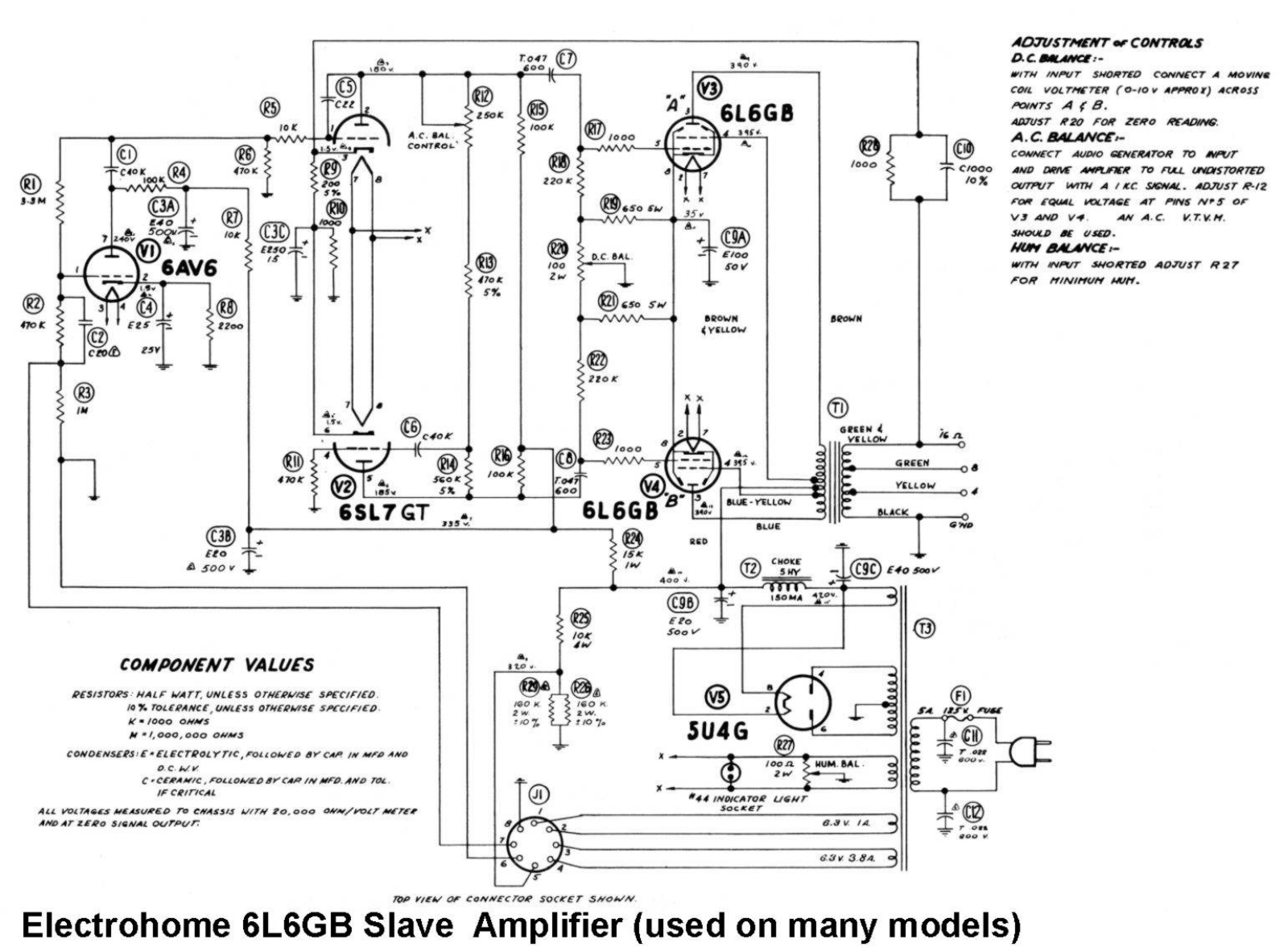 Electro-Harmonix 6-L-6 Slave Schematic