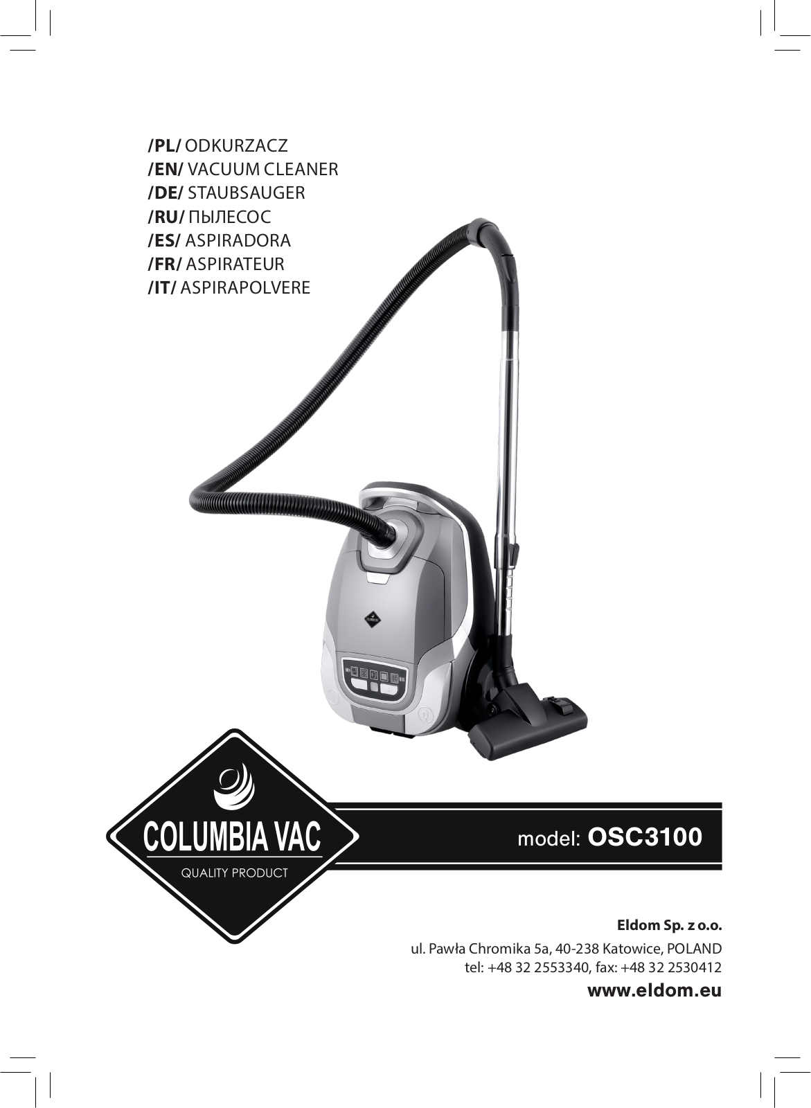 COLUMBIA VAC OSC3100 User guide - ManualMachine.com