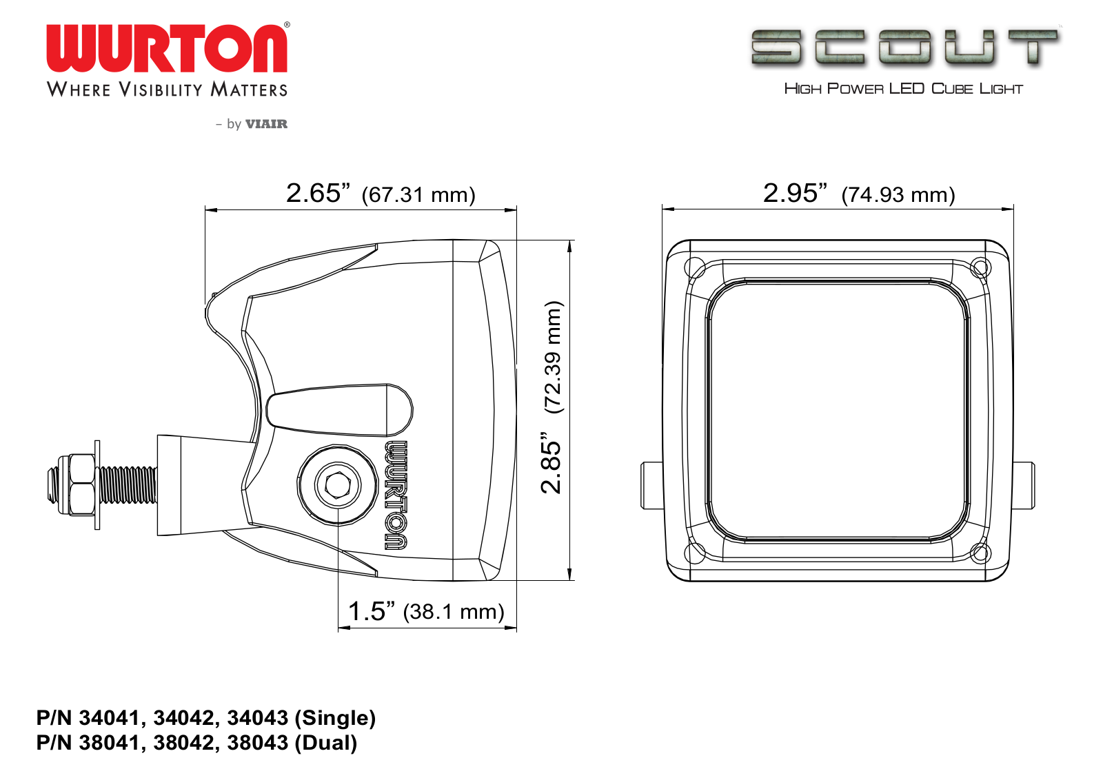 VIAIR LED Cube Light 5-Watt User Manual