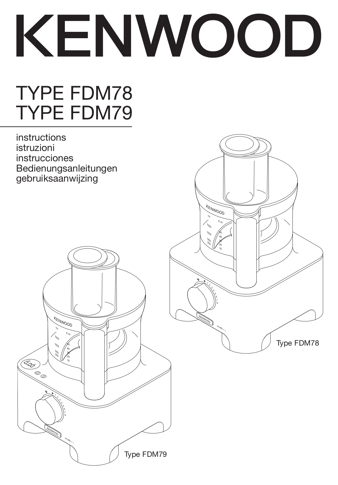 Kenwood FDM79, FDM78 User Manual