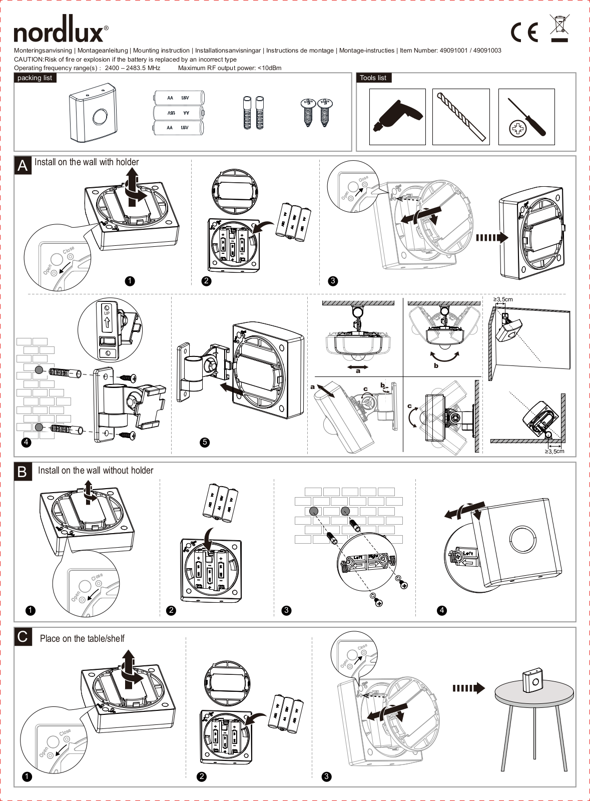 Nordlux START SMART Installation Instructions - ManualMachine.com